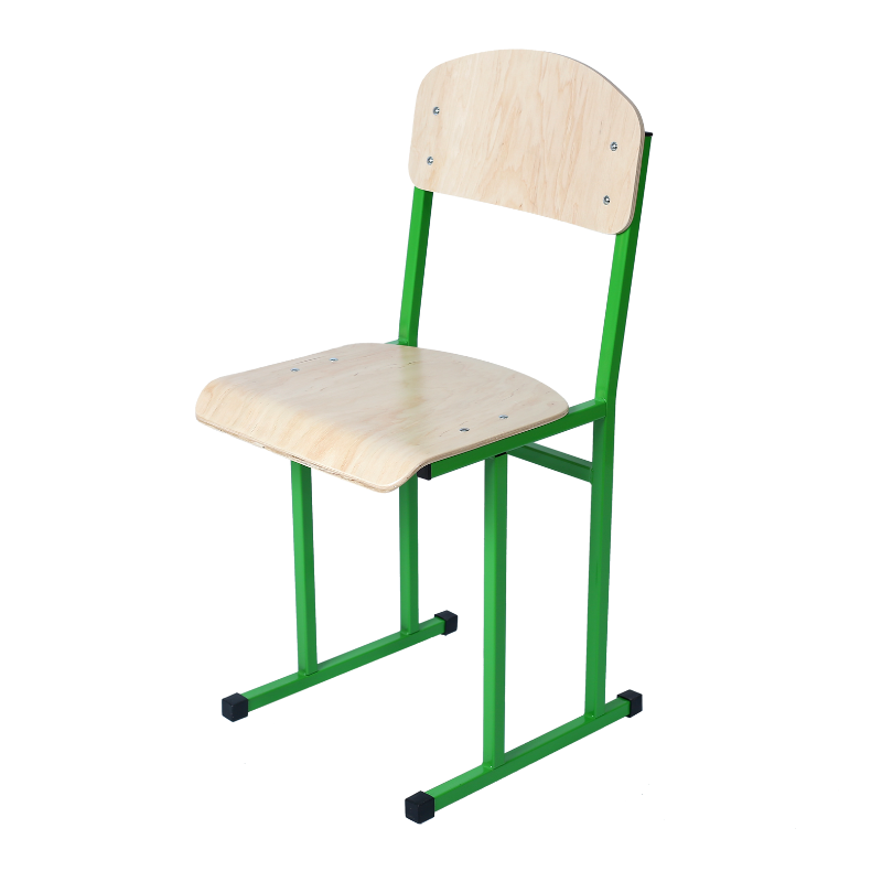 Стілець учнівський полозковий, на квадратній металевій трубі, ростова група №6, АЛМАНТ, 380х441х843 мм, (h=460 мм).